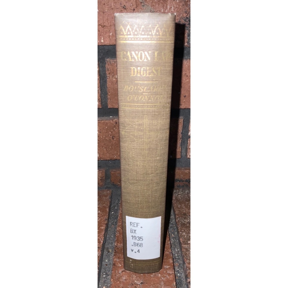 Canon Law Digest Vol IV 1953-1957 Bouscaren O'Connor Bruce Publishing Hardcover